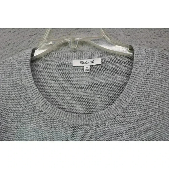 Madewell Women's Gray Split Back Sweater-Size Medium - Picture 5 of 8